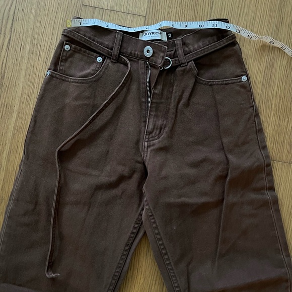 Joyrich Los Angeles Brown Denim Barrel Jeans Size XS - Picture 2 of 5